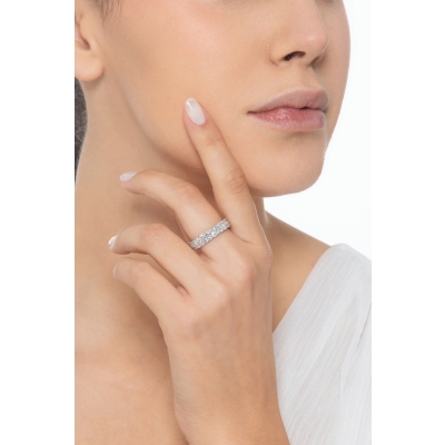 Bague diamants eternity en or blanc 18k 