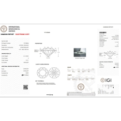 Diamant Certifié IGI   CT 1,21   E   VVS 1 2