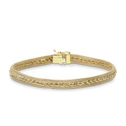 Bracelet moderne en or tissé 18 carats