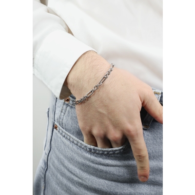 Bracelet en or blanc 750 en maillons