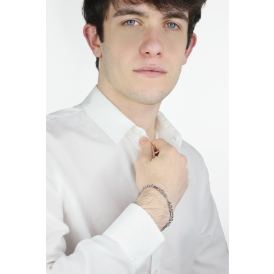 Bracelet en or blanc 750 en maillons