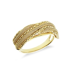 Bague design en or jaune 18 carats