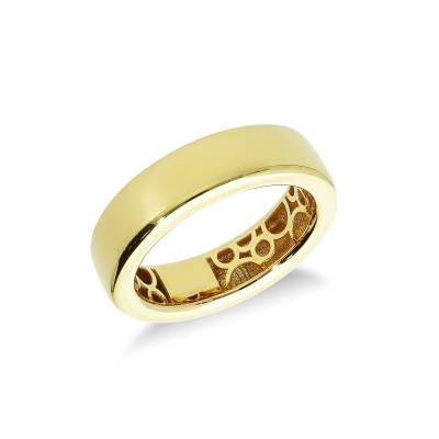 Bague bandeau en or jaune 18k