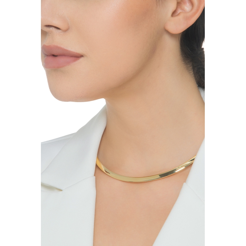 Collier choker rigide en or jaune 18k Collier choker rigide en or jaune 18k