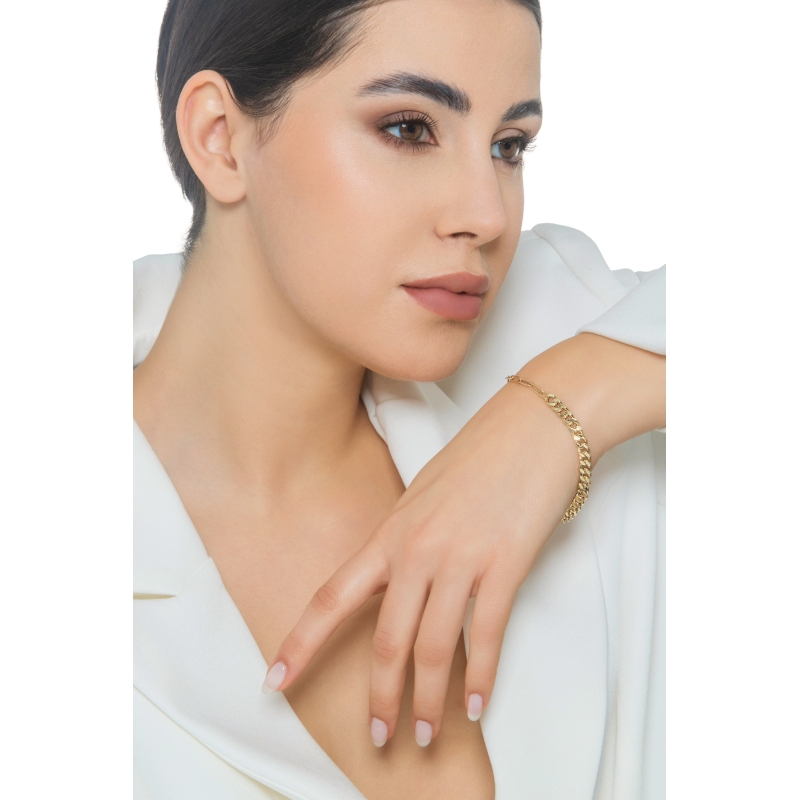 Bracelet gourmette en or jaune 18 carats Bracelet gourmette en or jaune 18 carats