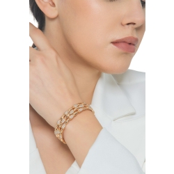 Bracelet rigide en or rose 18 carats serti de diamants  2