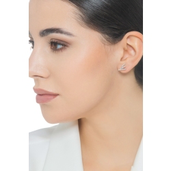 Boucles d’oreilles en or blanc 18k avec diamants 2