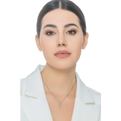 Collier trilogy en or blanc 18k 