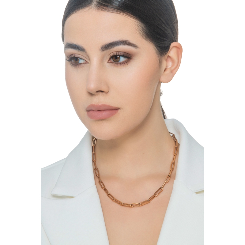 Collier chaine en or rose 18 carats Collier chaine en or rose 18 carats