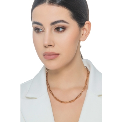 Collier chaine en or rose 18 carats