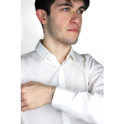 Bracelet tennis diamants or blanc 18k 