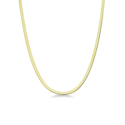 Collier snake plat en or jaune 18 carats