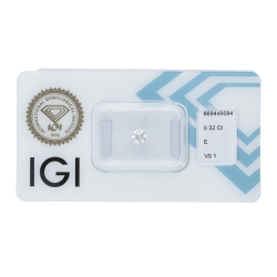 Diamant Certifié IGI  0.32CT E VS1