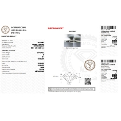 Diamant Certifié IGI  0.47CT D SI1 2