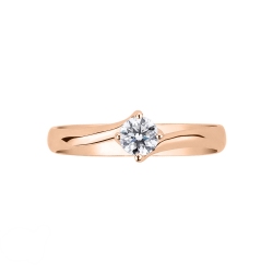 Monture solitaire Valentino en forme de losange or rose