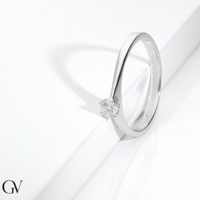 Bague de fiançailles Femme diamant 0,15 ct 