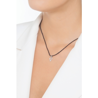 Pendentif avec initiale V Or blanc 18 carats