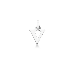 Pendentif avec initiale V Or blanc 18 carats