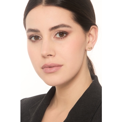 Boucles d’oreilles en or jaune 18K avec trois étoiles