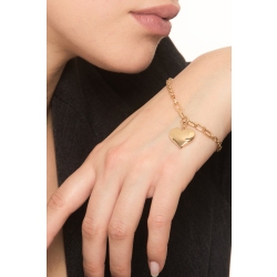 Bracelet en or jaune 18K cœur 2
