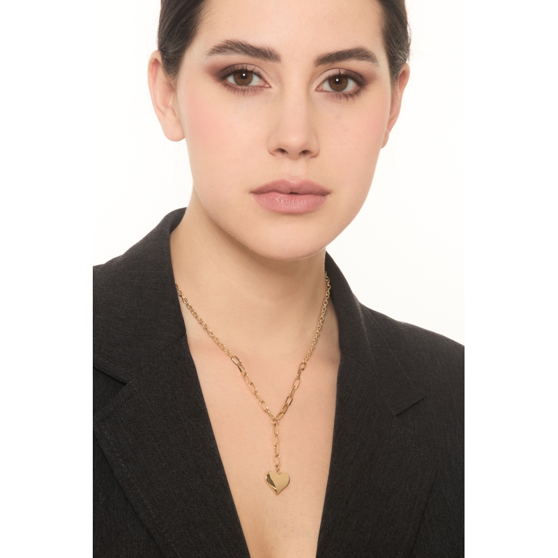 Collier or jaune 18K cœur Collier or jaune 18K cœur