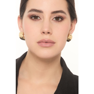 Boucles d'oreilles rectangulaires en or jaune 18K