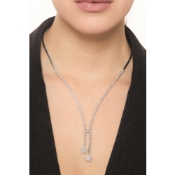Collier en or blanc 18K tennis pyramide 2