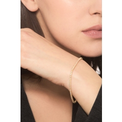 Bracelet Tennis griffé en or jaune 18 carats avec diamants 2