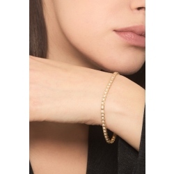 Bracelet Tennis carré en or jaune 18 carats avec diamants taille brillant 2