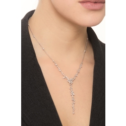 Collier en or blanc 18 carats avec diamants à cascade 2