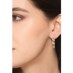 Boucles d'oreilles avec diamants or rose 18 carats 2