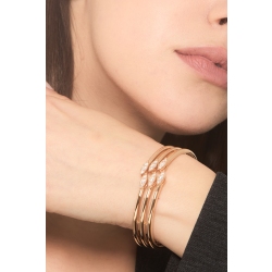 Bracelet rigide en or rose 18kt avec diamants  2