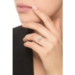 Anneau solitaire or 750 avec diamant émeraude certifié GIA CT.1,00 2