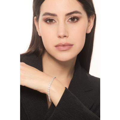 Bracelet Illusion en or blanc 750 serti de diamants