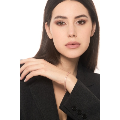 Bracelet Tennis Or Rose 18k diamants 