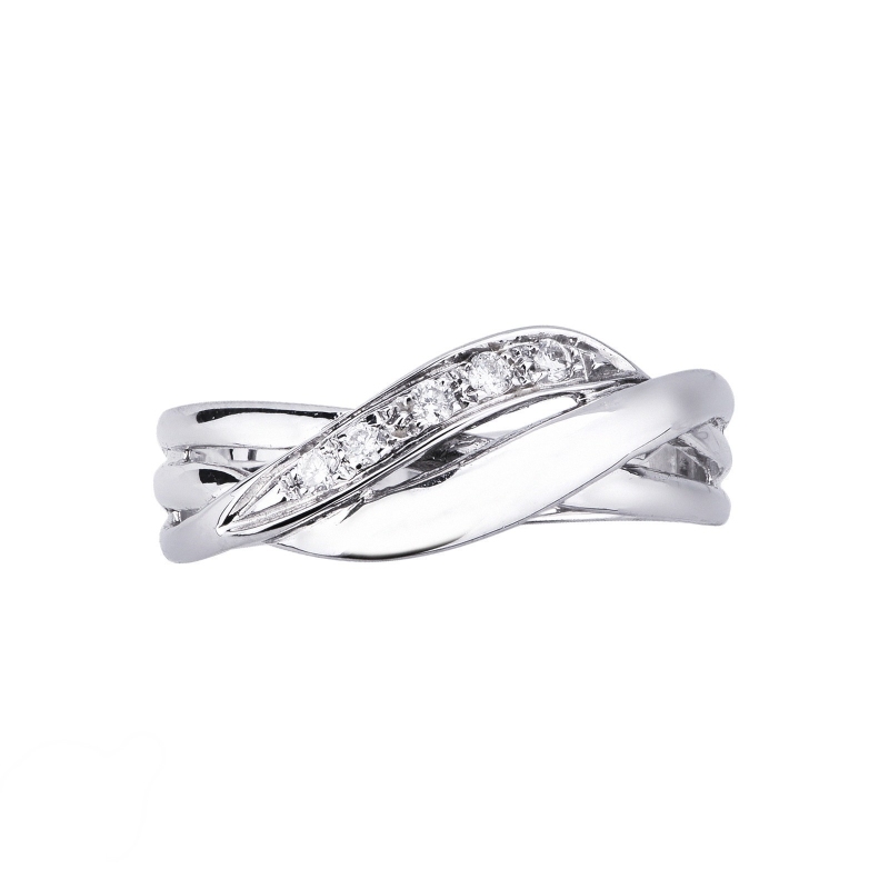 Bague diamants pour femme en or blanc 18k Bague diamants pour femme en or blanc 18k
