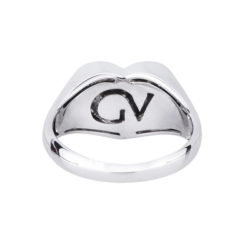 Bague pavé pour femme en or blanc 18k Bague pavé pour femme en or blanc 18k