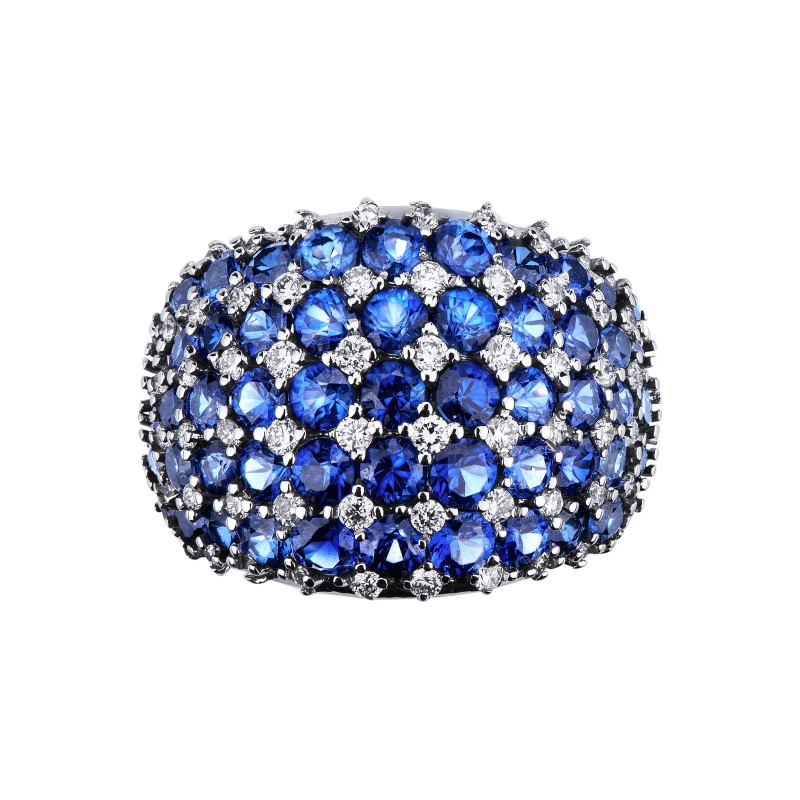 Bague saphir bleu et diamant Bague saphir bleu et diamant