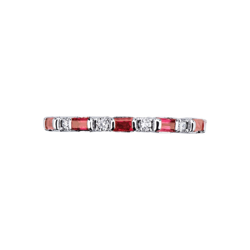 Bague or blanc diamant et rubis Bague or blanc diamant et rubis