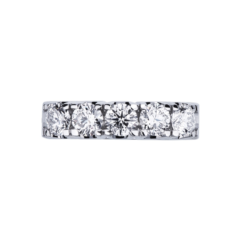 Bague Veretta 5 pierres en or blanc 18k avec diamants