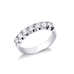Alliance demi-tour 7 diamants 0.80 ct