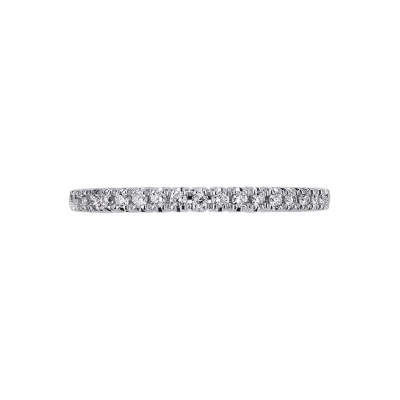 Jonc d'éternité avec diamants en or blanc 18k 