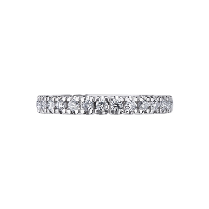 Anneau d' éternité en or blanc 18k et diamants  Anneau d' éternité en or blanc 18k et diamants
