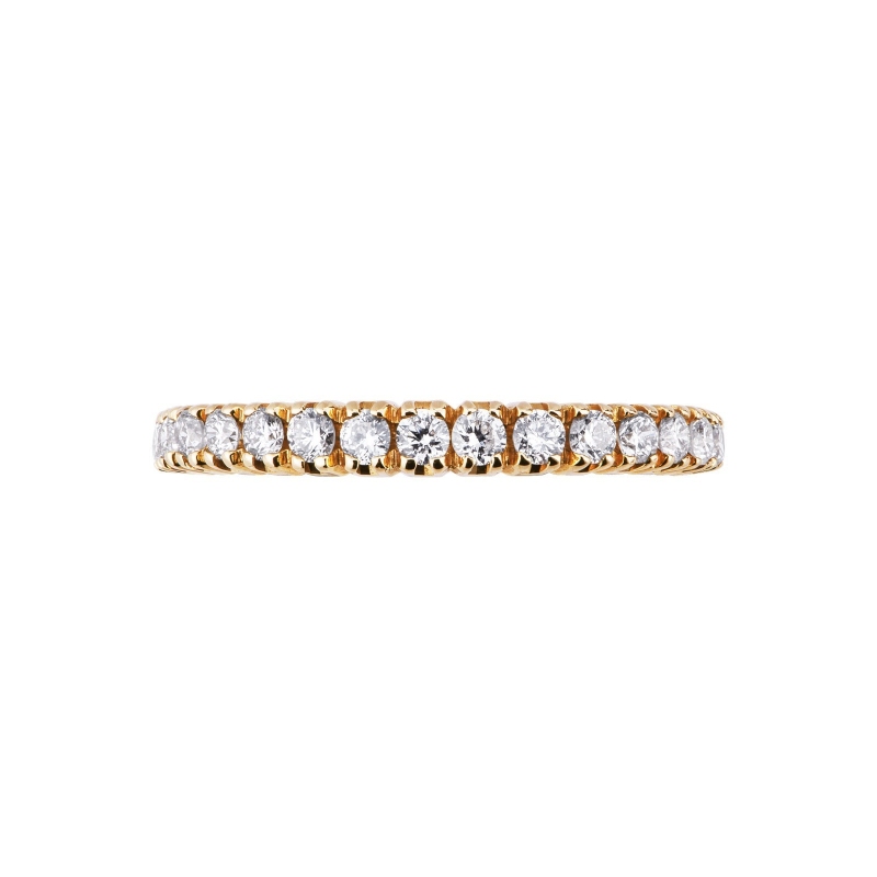Bague diamants Eternity en or jaune 18k  Bague diamants Eternity en or jaune 18k