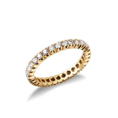 Bague diamants Eternity en or jaune 18k 