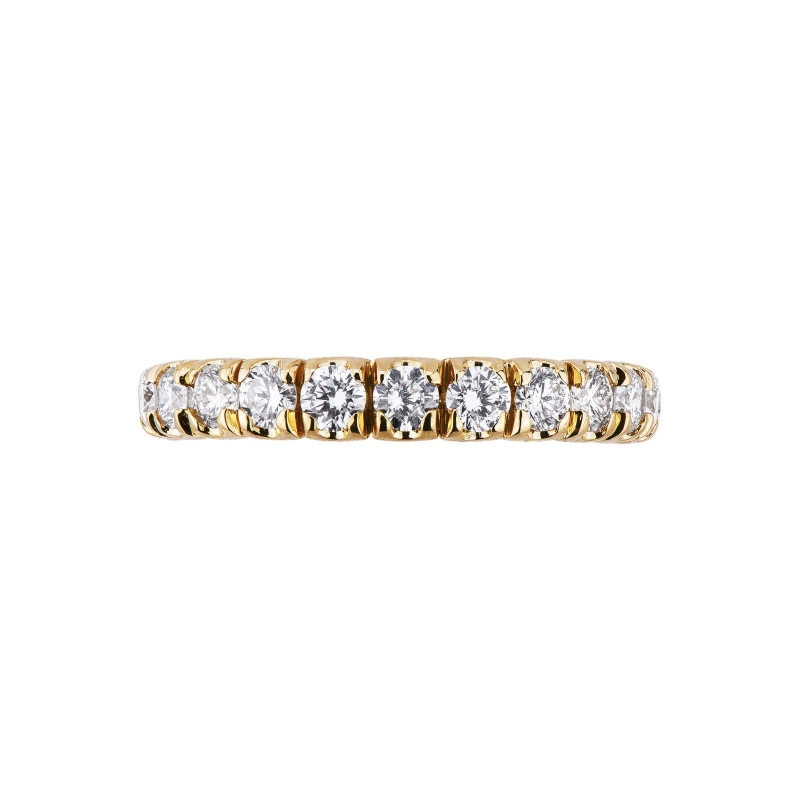 Bague d'éternité or jaune et diamants Bague d'éternité or jaune et diamants