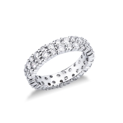 Bague diamants eternity en or blanc 18k
