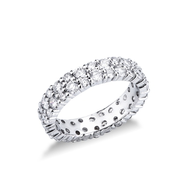 Bague diamants eternity en or blanc 18k 