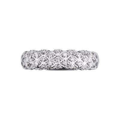 Bague en or blanc 18 carats avec diamants 