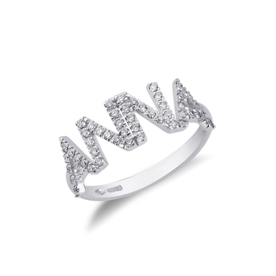 Bague personnalisée prénom ANNA en diamants